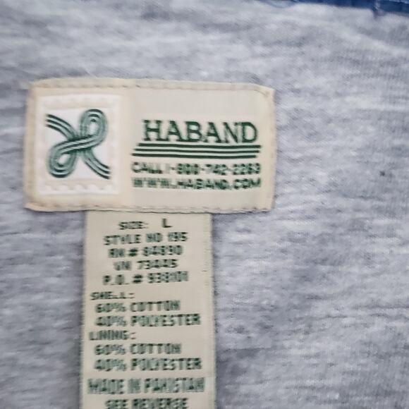 Vintage Men's Haband Blue & White Plaid Lined Shirt Jacket Large - Picture 8 of 8